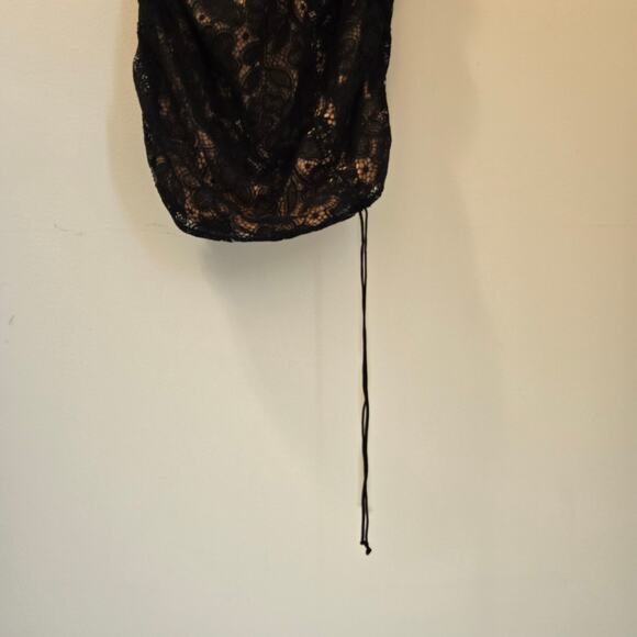 NWT For Love & Lemons Halle One Shoulder Mini Dress Black Size‎ Medium - Picture 4 of 13